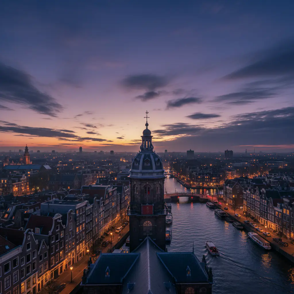 Uitzicht vanaf de Westertoren in Amsterdam