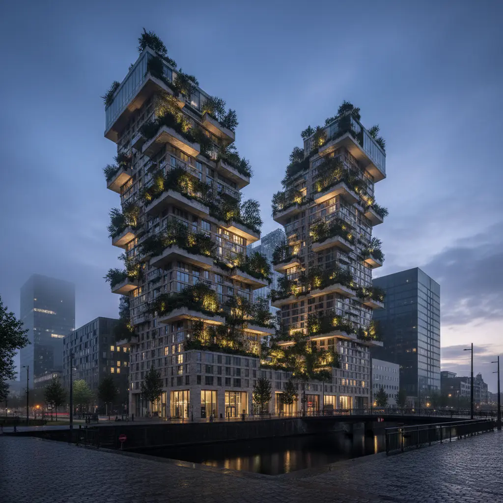 De moderne en groene Valley toren in Amsterdam